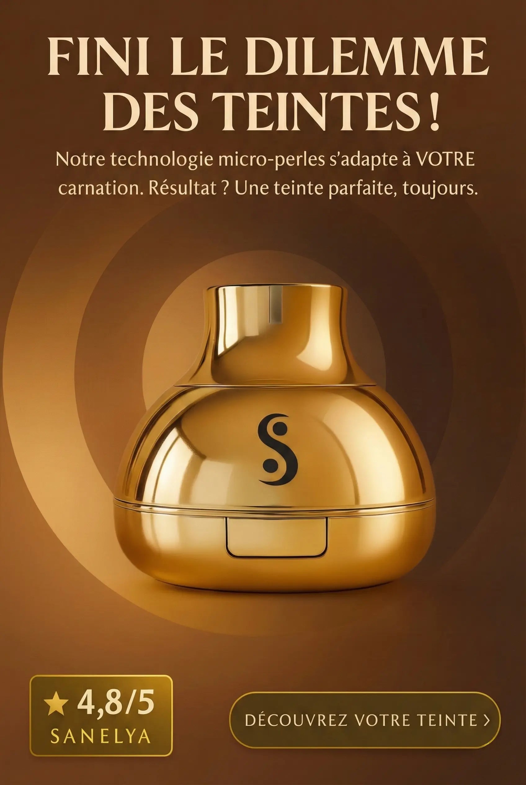 CC Crème Sanelya – Haute Couvrance & Soin Teint Parfait – Peau Unie & Naturelle